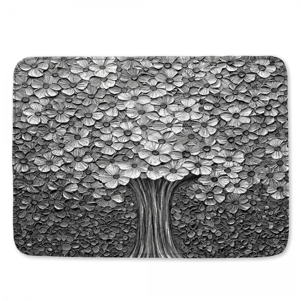 Silver Tree Bath Mat